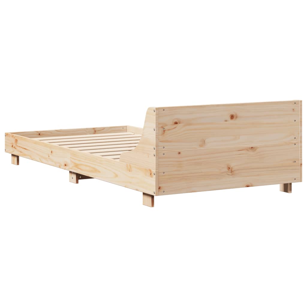 Bed Frame without Mattress 90x190 cm Single Solid Wood Pine