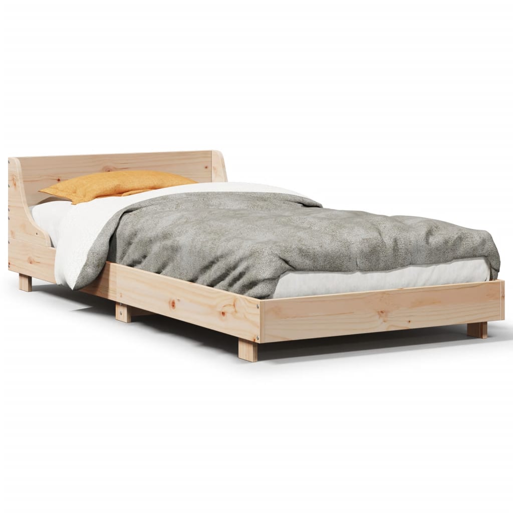 Bed Frame without Mattress 90x190 cm Single Solid Wood Pine