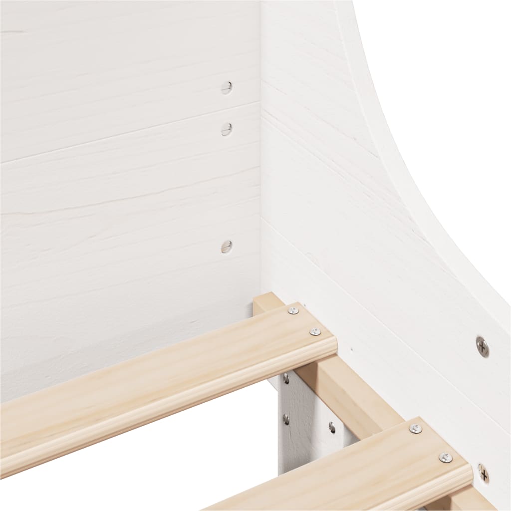 Bed Frame without Mattress White 90x200 cm Solid Wood Pine