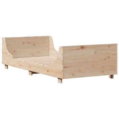 Bed Frame without Mattress 90x190 cm Single Solid Wood Pine