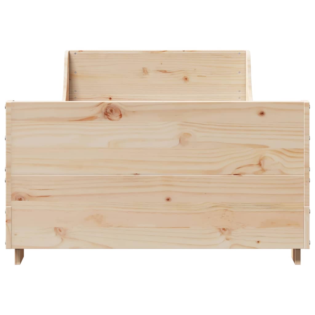 Bed Frame without Mattress 90x190 cm Single Solid Wood Pine