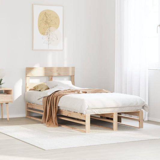 Bed Frame without Mattress 90x200 cm Solid Wood Pine