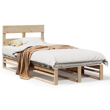 Bed Frame without Mattress 100x200 cm Solid Wood Pine