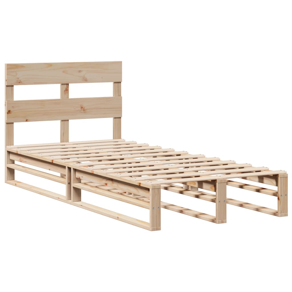 Bed Frame without Mattress 100x200 cm Solid Wood Pine