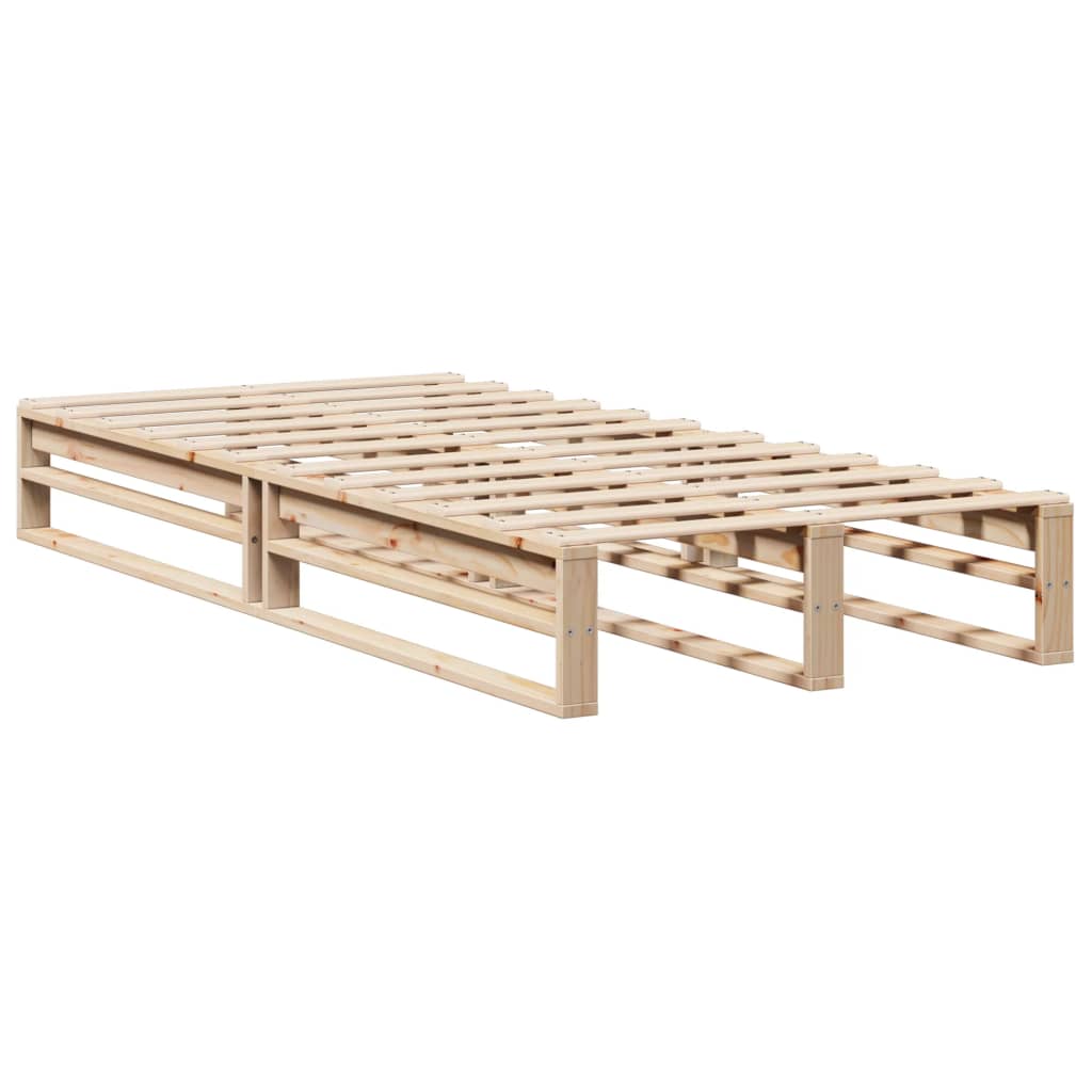 Bed Frame without Mattress 100x200 cm Solid Wood Pine