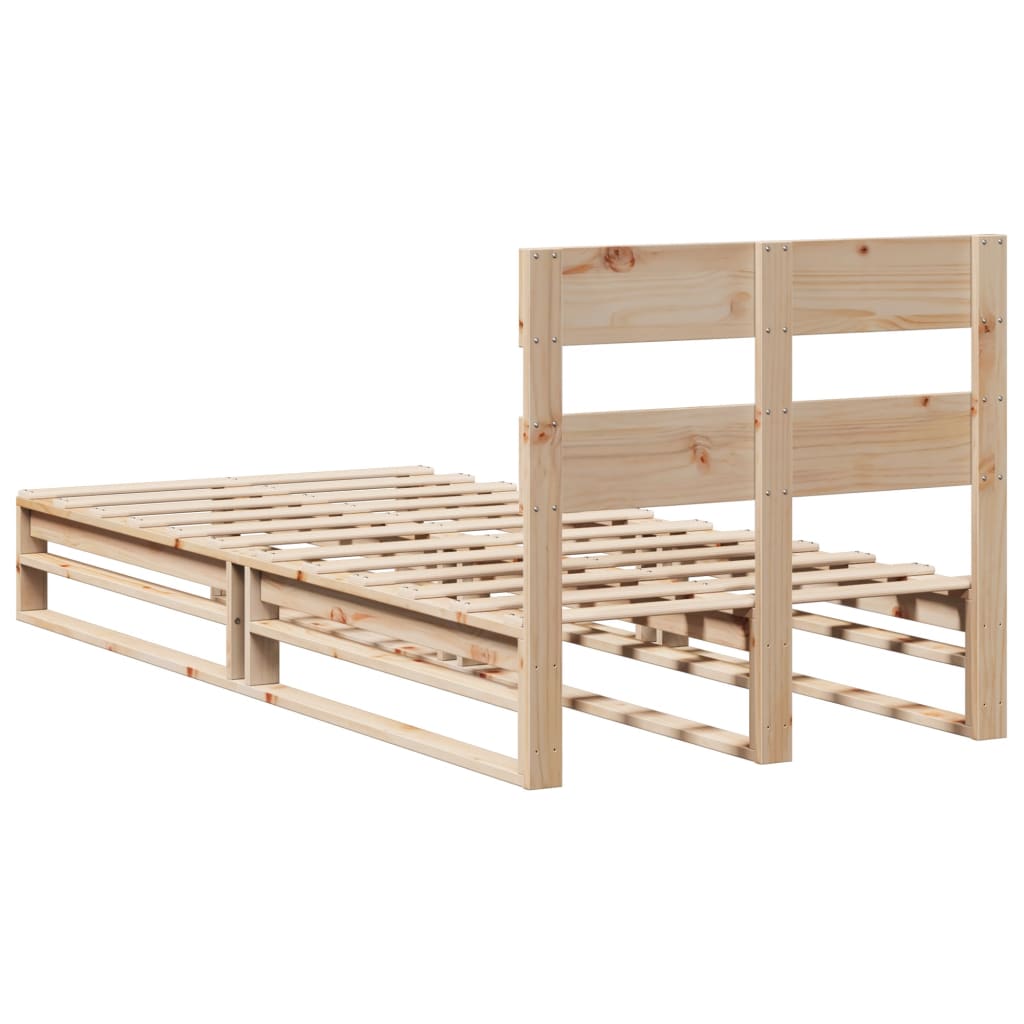 Bed Frame without Mattress 100x200 cm Solid Wood Pine