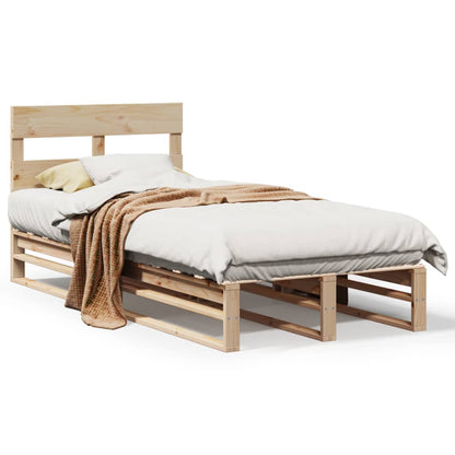 Bed Frame without Mattress 75x190 cm Small Single Solid Wood Pine