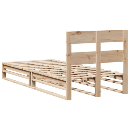 Bed Frame without Mattress 75x190 cm Small Single Solid Wood Pine