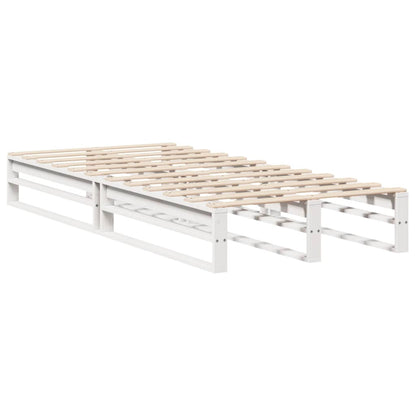 Bed Frame without Mattress White 90x190 cm Single Solid Wood Pine