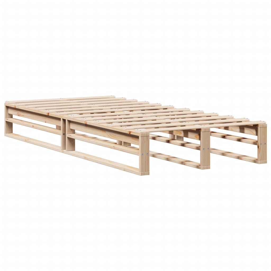 Bed Frame without Mattress 90x200 cm Solid Wood Pine