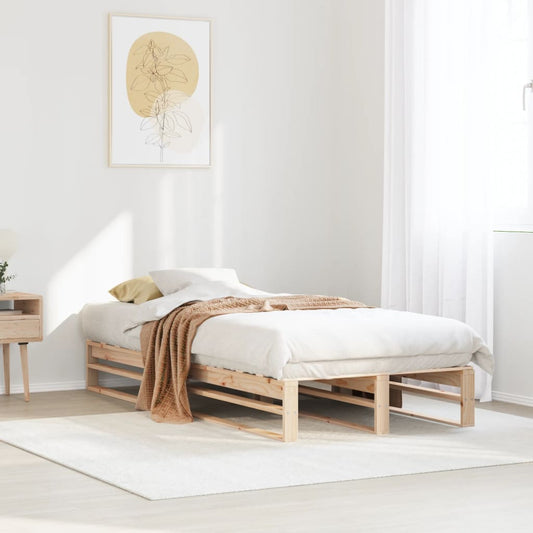 Bed Frame without Mattress 100x200 cm Solid Wood Pine