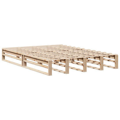 Bed Frame without Mattress 140x200 cm Solid Wood Pine