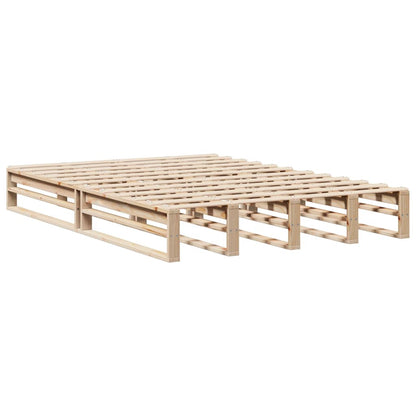 Bed Frame without Mattress 140x200 cm Solid Wood Pine