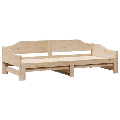 Daybed with Trundle 80x200 cm Solid Wood Pine