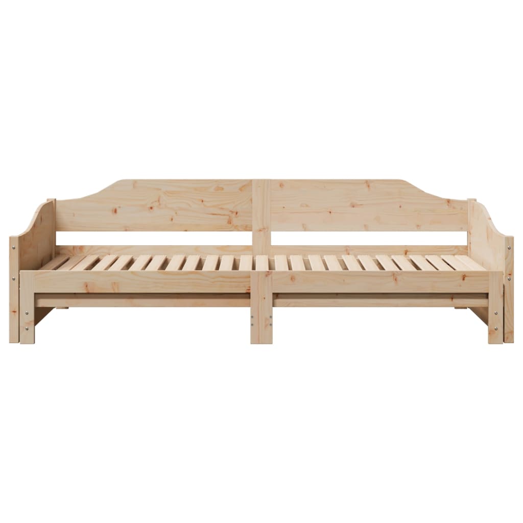 Daybed with Trundle 80x200 cm Solid Wood Pine