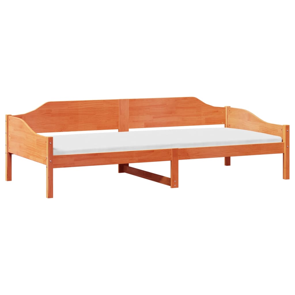 Bed Frame without Mattress Wax Brown 80x200 cm Solid Wood Pine