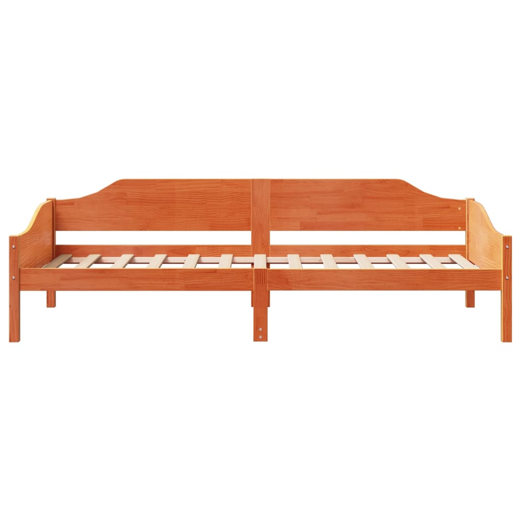 Bed Frame without Mattress Wax Brown 80x200 cm Solid Wood Pine