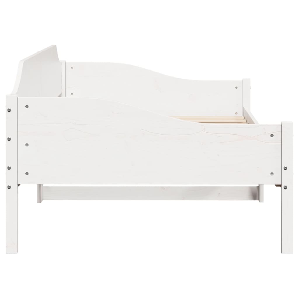 Bed Frame without Mattress White 90x200 cm Solid Wood Pine