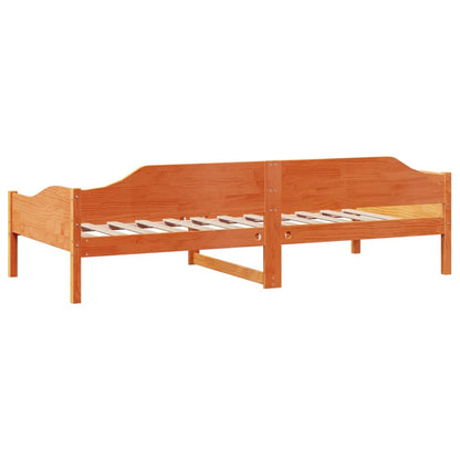 Bed Frame without Mattress Wax Brown 90x190 cm Single Solid Wood Pine