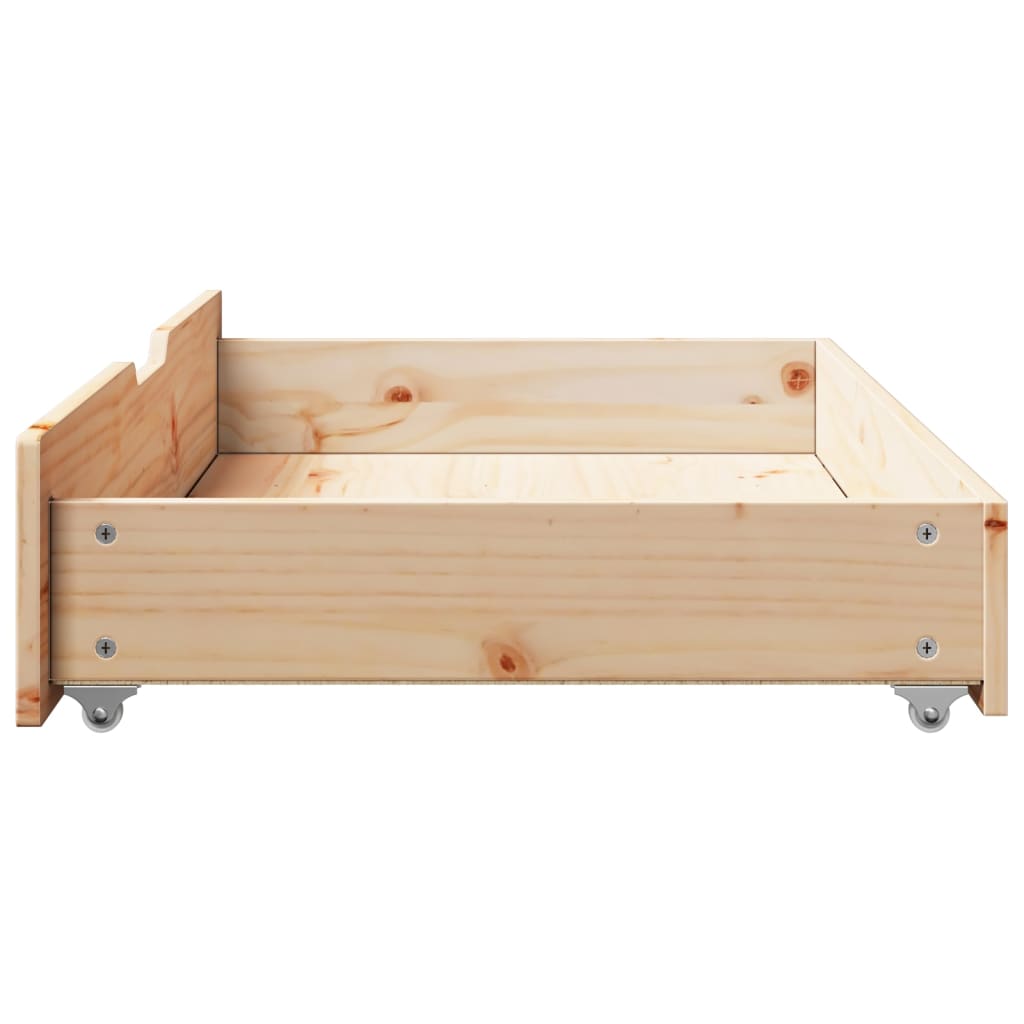 Under-Bed Drawers with Wheels 2 pcs 95x55x16 cm Solid Wood Pine