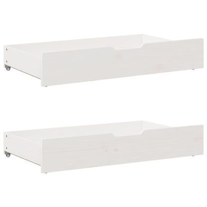 Under-Bed Drawers 2 pcs White 95x55x16 cm Solid Wood Pine