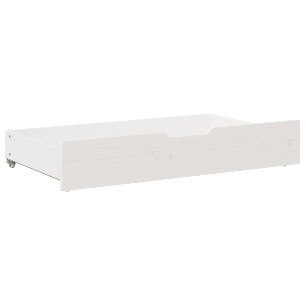 Under-Bed Drawers 2 pcs White 95x55x16 cm Solid Wood Pine