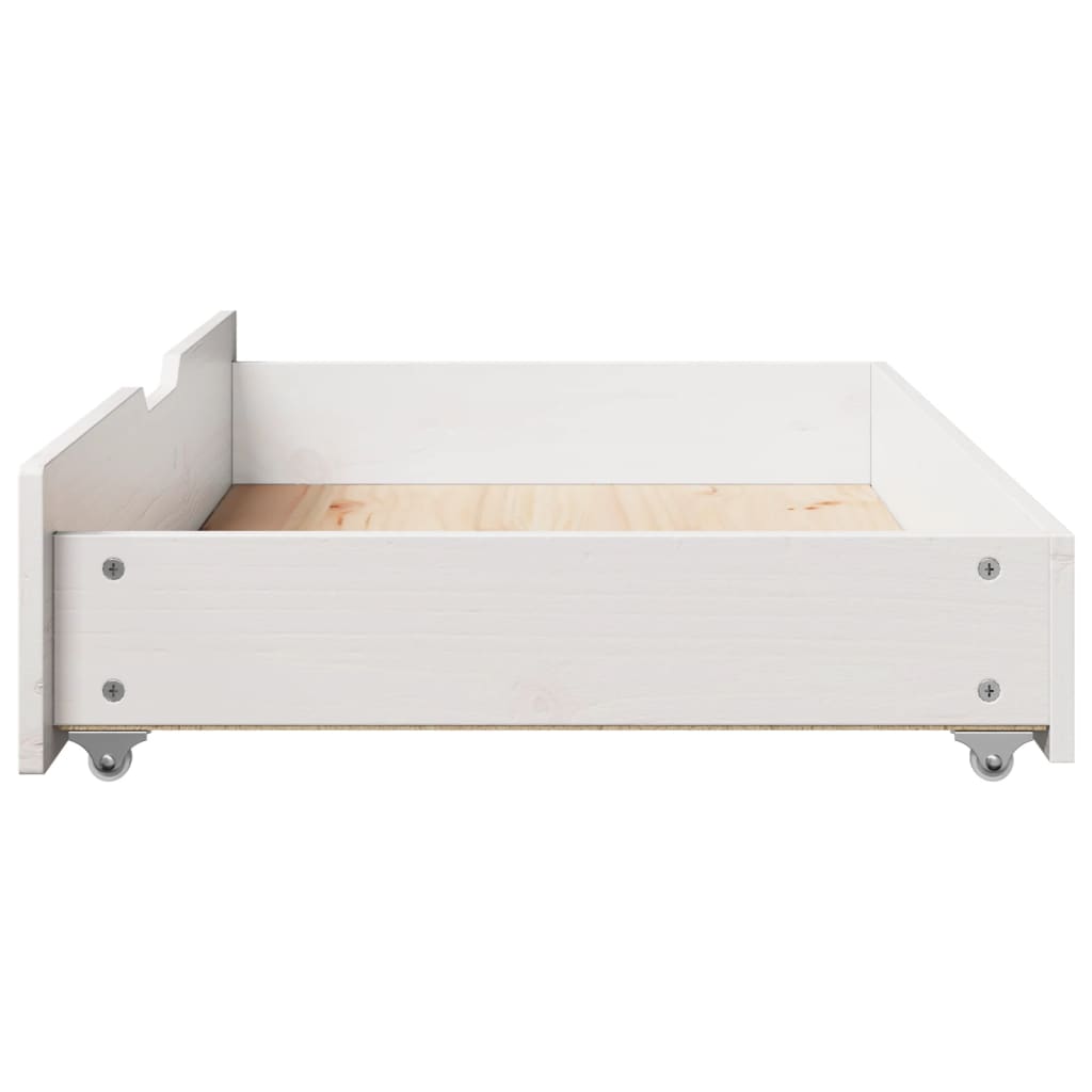 Under-Bed Drawers 2 pcs White 95x55x16 cm Solid Wood Pine