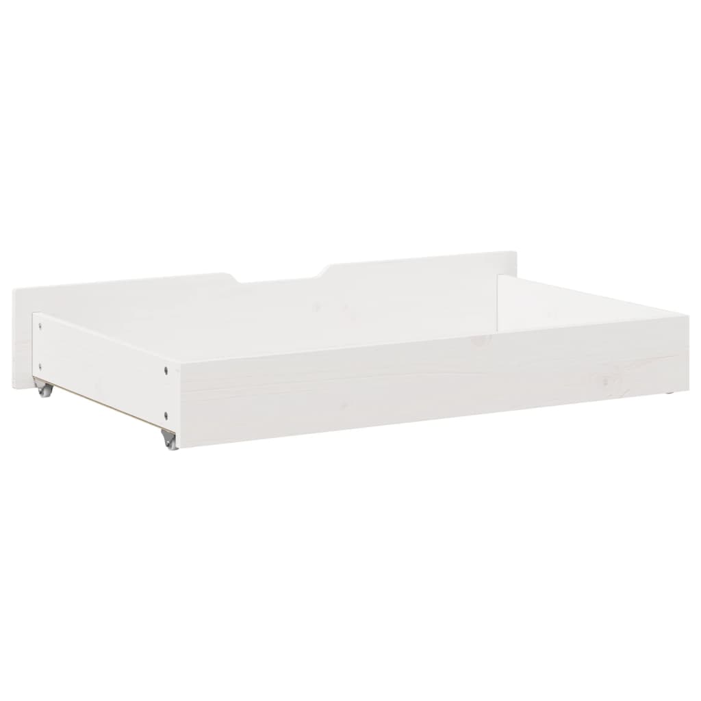 Under-Bed Drawers 2 pcs White 95x55x16 cm Solid Wood Pine