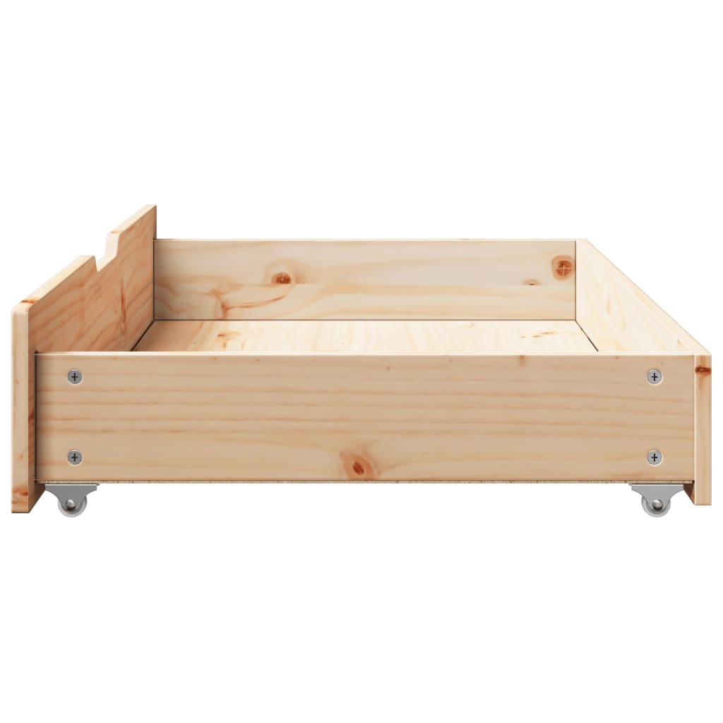 Under-Bed Drawers with Wheels 2 pcs 90x55x16 cm Solid Wood Pine