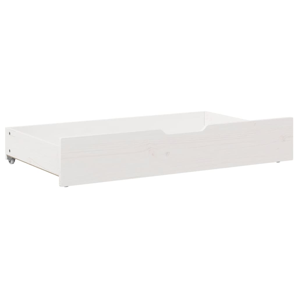 Under-Bed Drawers 2 pcs White 90x55x16 cm Solid Wood Pine