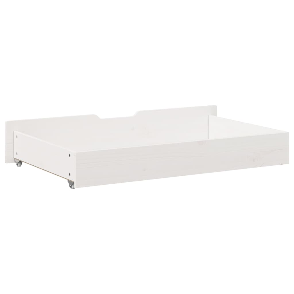 Under-Bed Drawers 2 pcs White 90x55x16 cm Solid Wood Pine