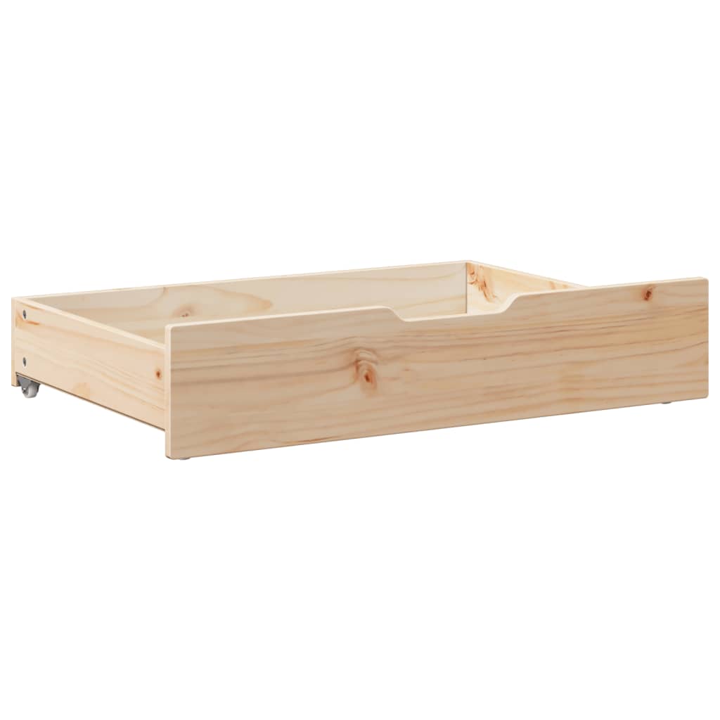 Under-Bed Drawers with Wheels 2 pcs 85x55x16 cm Solid Wood Pine