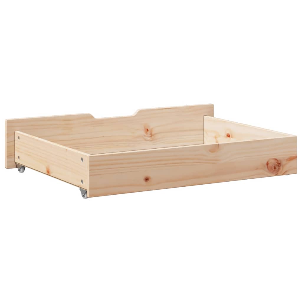 Under-Bed Drawers with Wheels 2 pcs 85x55x16 cm Solid Wood Pine