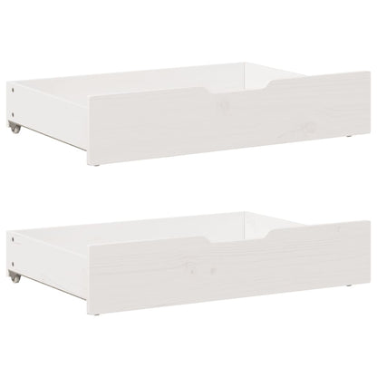 Under-Bed Drawers 2 pcs White 85x55x16 cm Solid Wood Pine