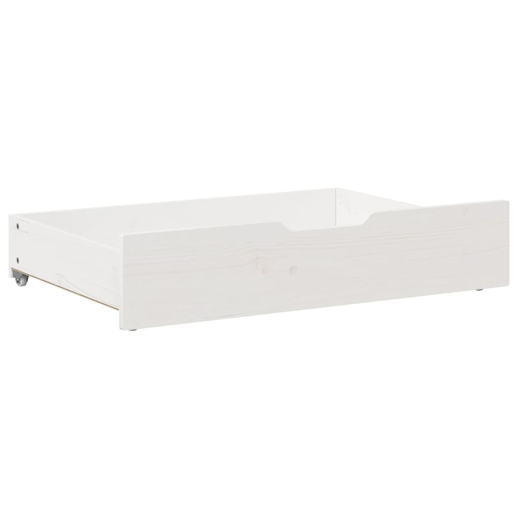 Under-Bed Drawers 2 pcs White 85x55x16 cm Solid Wood Pine