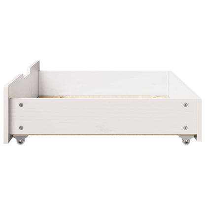 Under-Bed Drawers 2 pcs White 85x55x16 cm Solid Wood Pine