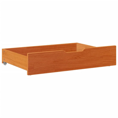 Under-Bed Drawers 2 pcs Wax Brown 85x55x16 cm Solid Wood Pine