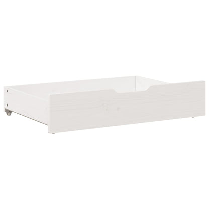 Under-Bed Drawers 2 pcs White 80x55x16 cm Solid Wood Pine