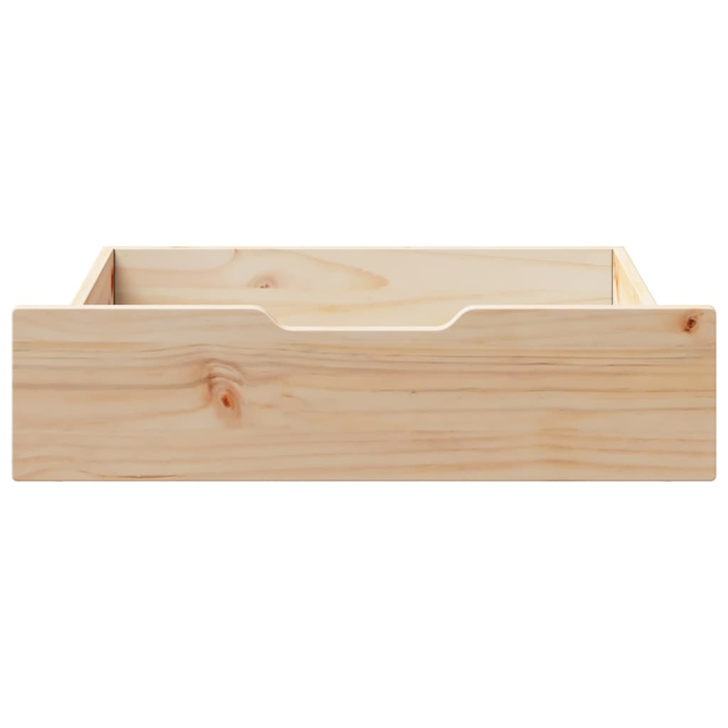 Under-Bed Drawers with Wheels 2 pcs 75x55x16 cm Solid Wood Pine