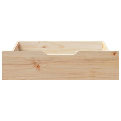 Under-Bed Drawers with Wheels 2 pcs 75x55x16 cm Solid Wood Pine