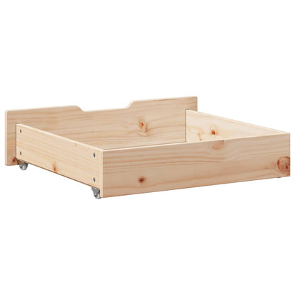 Under-Bed Drawers with Wheels 2 pcs 75x55x16 cm Solid Wood Pine