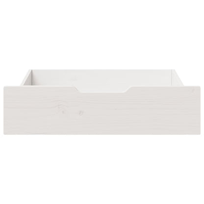 Under-Bed Drawers 2 pcs White 75x55x16 cm Solid Wood Pine