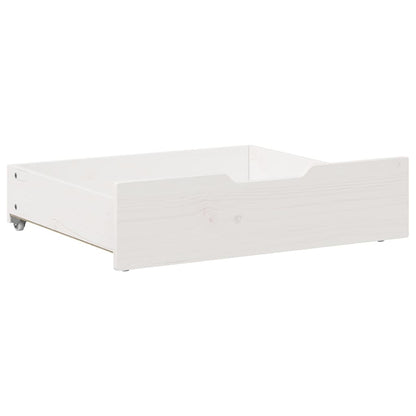 Under-Bed Drawers 2 pcs White 75x55x16 cm Solid Wood Pine