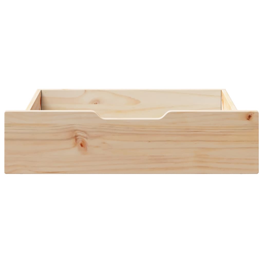 Under-Bed Drawers with Wheels 2 pcs 65x55x16 cm Solid Wood Pine