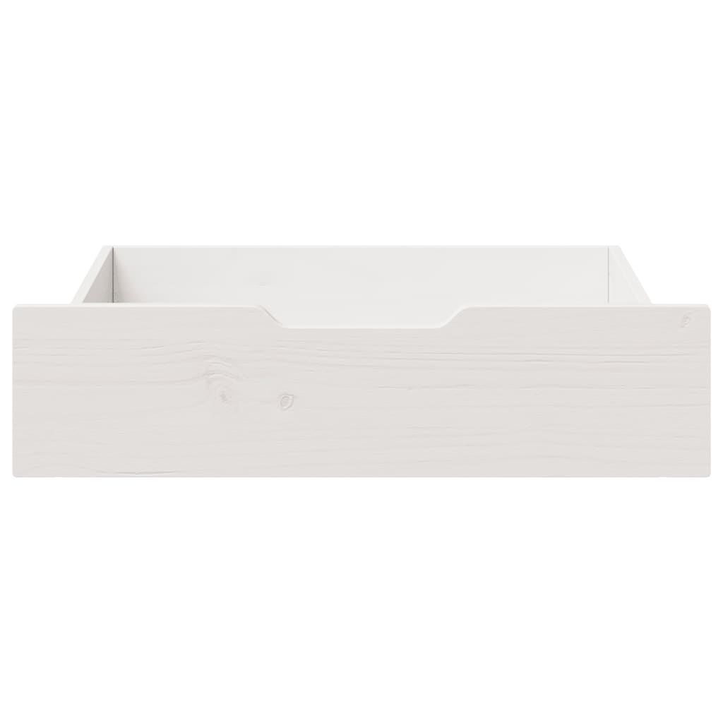 Under-Bed Drawers 2 pcs White 65x55x16 cm Solid Wood Pine