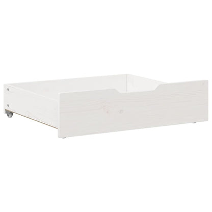 Under-Bed Drawers 2 pcs White 65x55x16 cm Solid Wood Pine