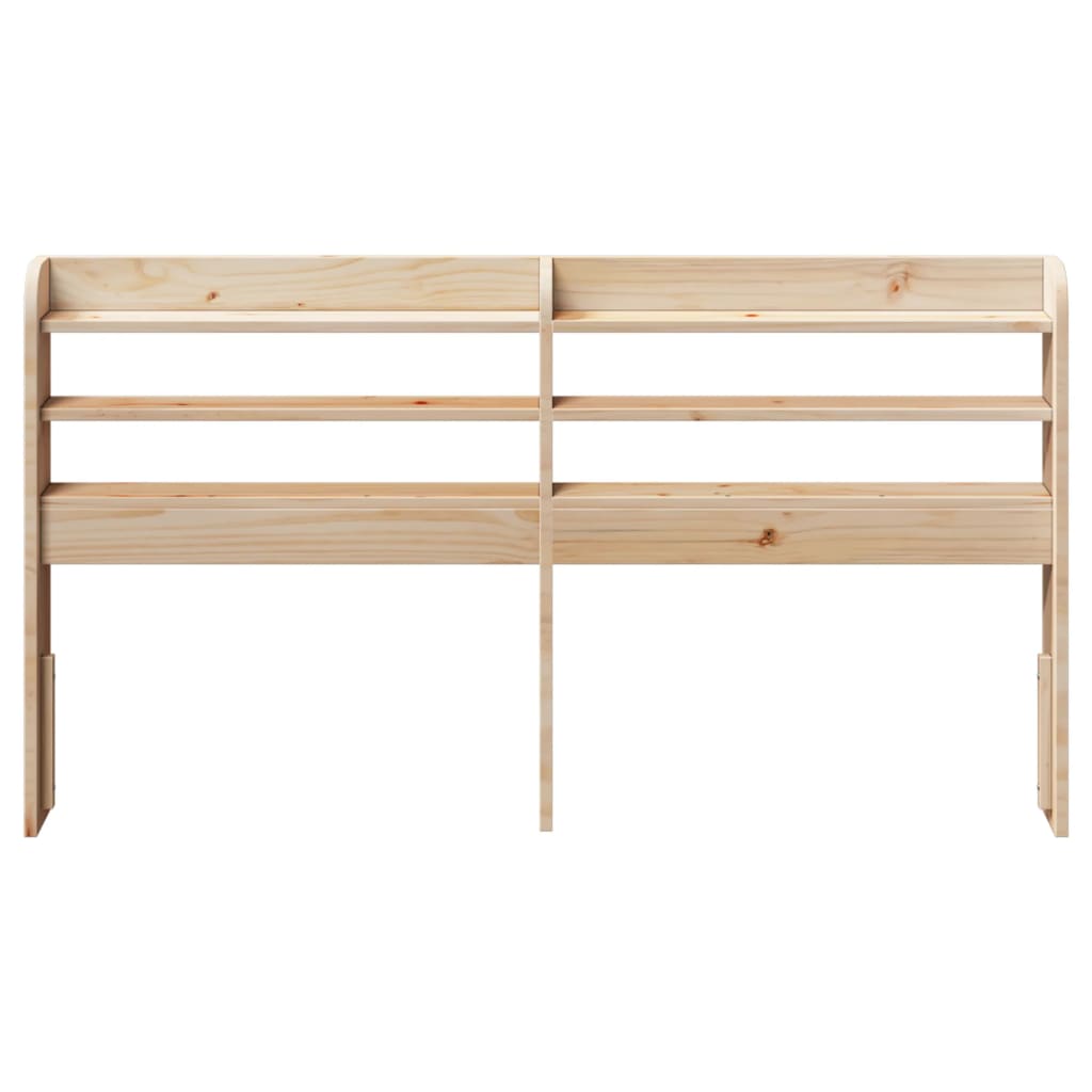 Headboard with Shelves 135 cm Solid Wood Pine