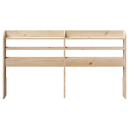 Headboard with Shelves 135 cm Solid Wood Pine