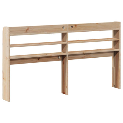 Headboard with Shelves 135 cm Solid Wood Pine