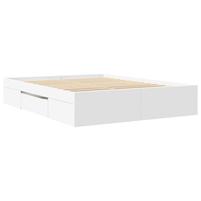 Bed Frame White 160x200 cm Engineered Wood